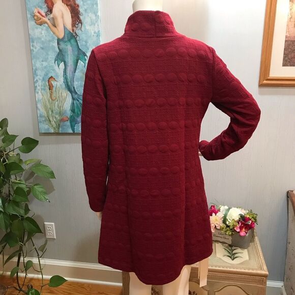 Textured Long Sleeve Cowl Turtleneck Knit Dress Pockets Sz M NWT - Picture 4 of 16